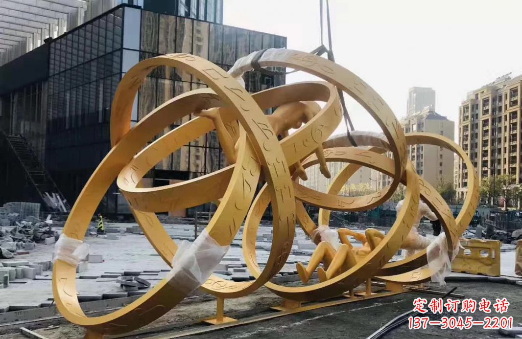 宁波不锈钢音符运动人物雕塑艺术融合音乐