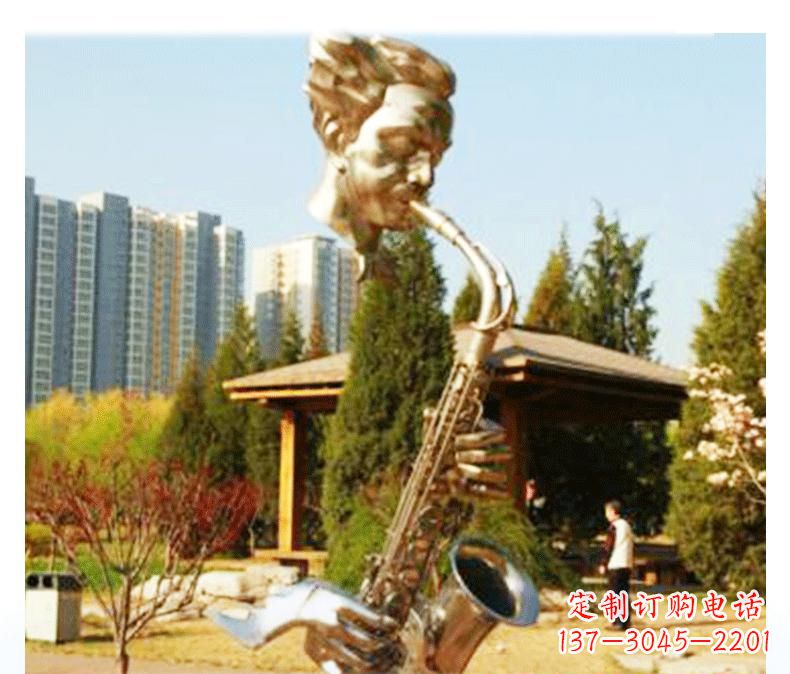 宁波不锈钢萨克斯雕塑精美而又抒情