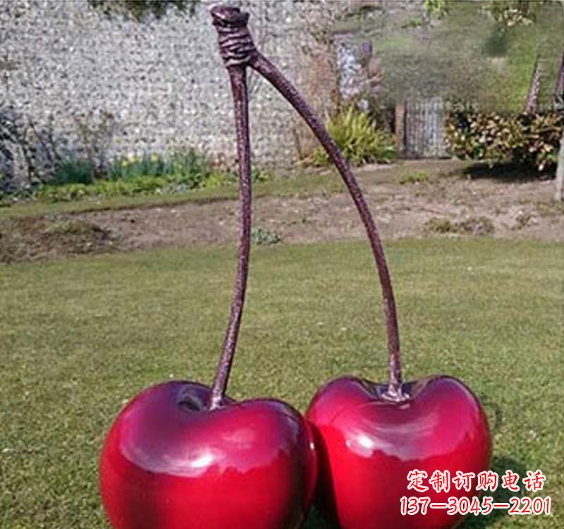 宁波不锈钢樱桃雕塑传承美好记忆