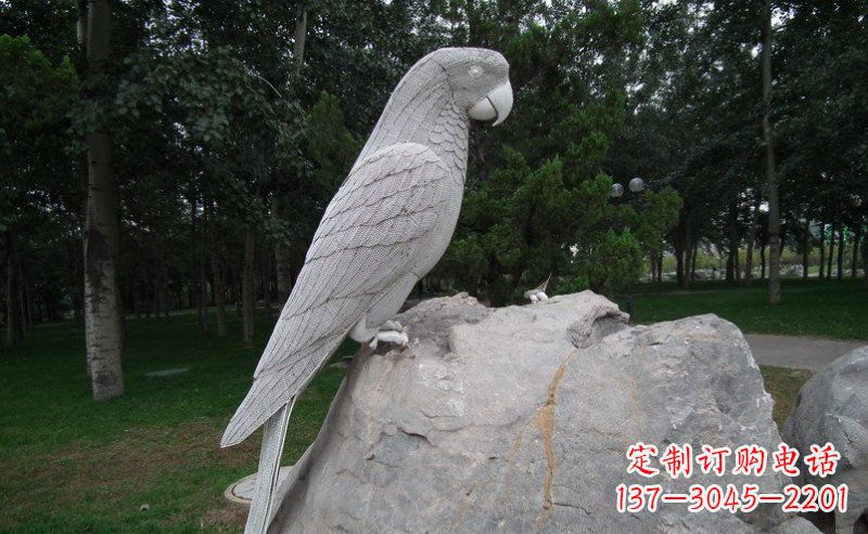 宁波不锈钢鹦鹉精美的雕塑艺术