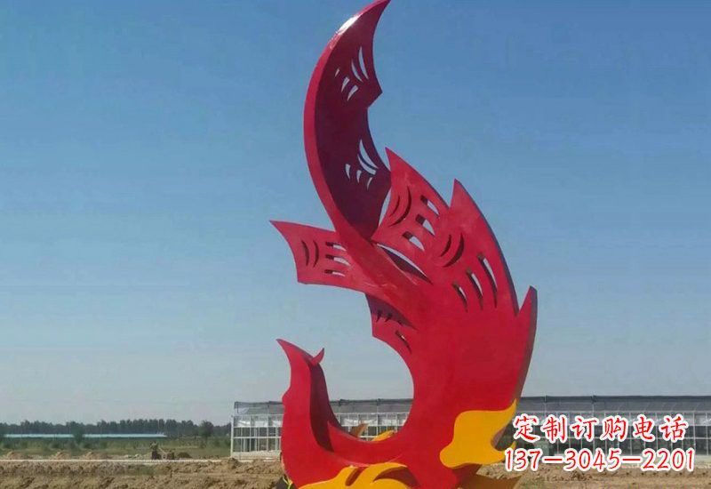 宁波凤凰雕塑传承不锈钢园林艺术