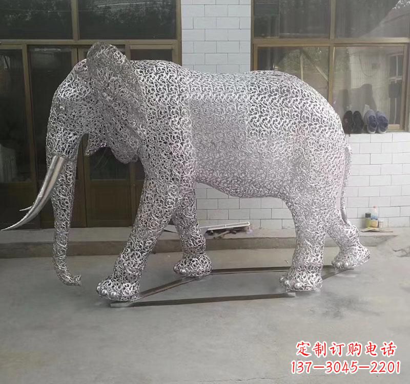 宁波不锈钢园林大象雕塑