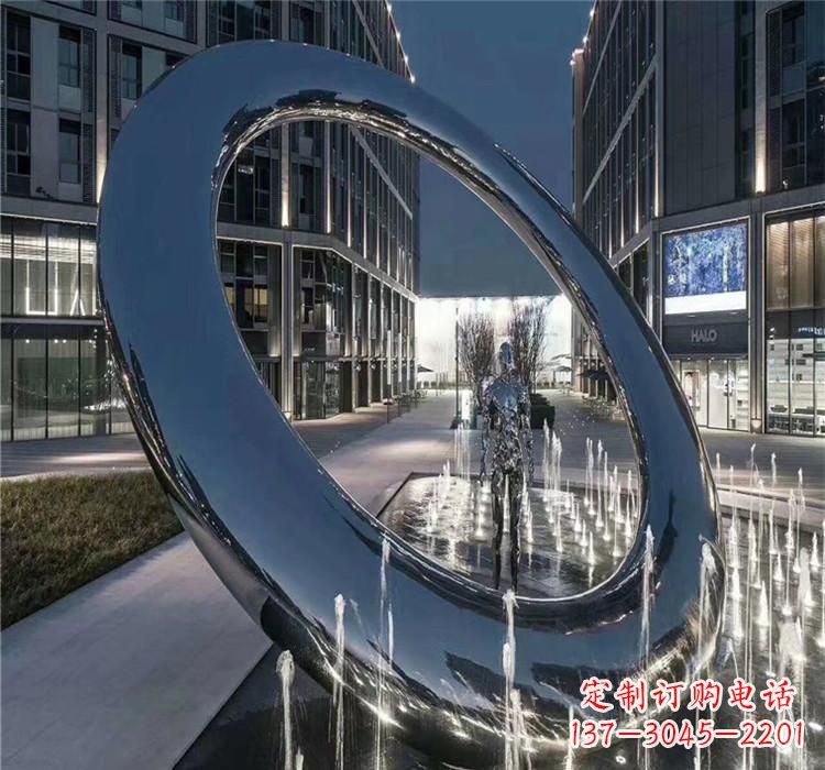 宁波圆环景观雕塑令人惊叹的视觉奇观