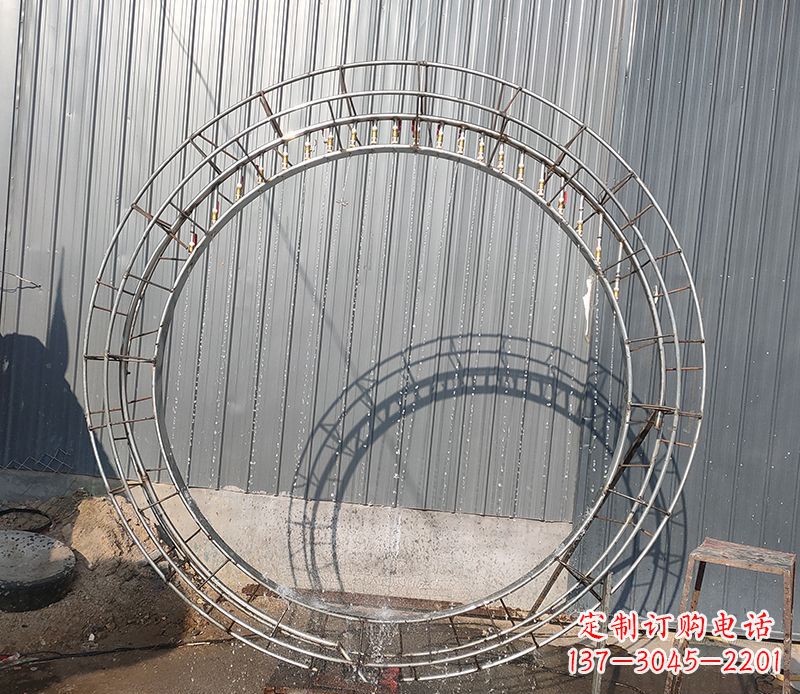 宁波圆环的美——不锈钢景观雕塑
