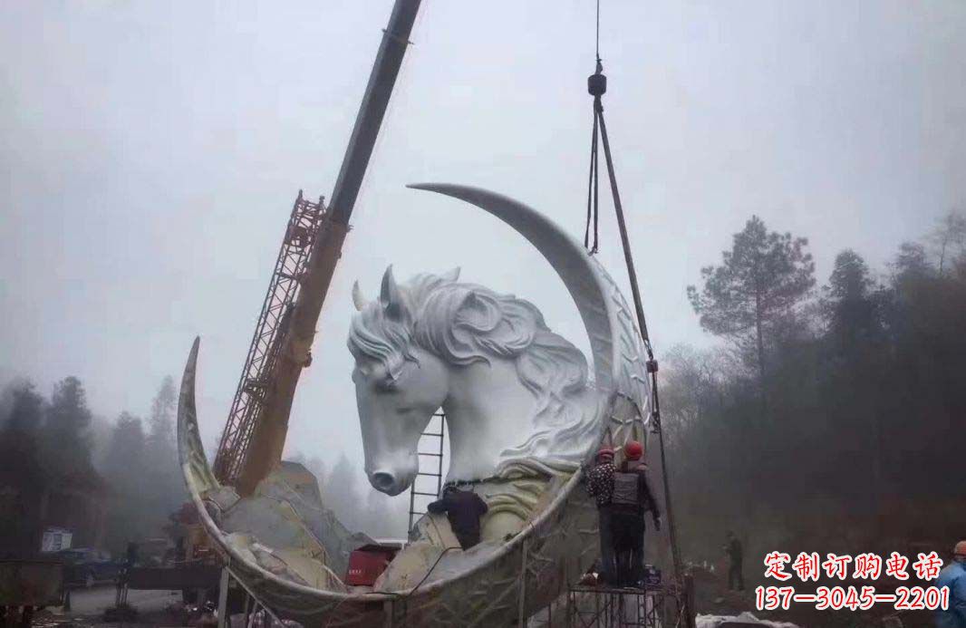 宁波不锈钢月亮雕塑