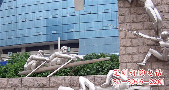 宁波不锈钢运动员雕塑——震撼的街头景观