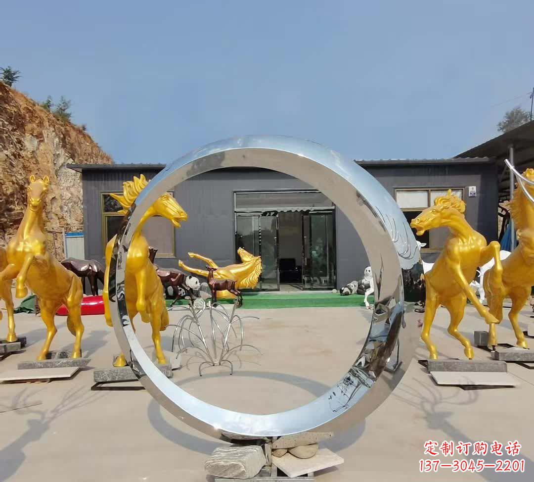 宁波不锈钢圆环雕塑让景观更加精彩