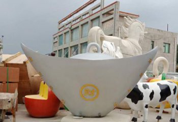 宁波不锈钢元宝雕塑精美而珍贵