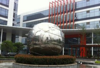 宁波不锈钢圆球地球雕塑描绘地球的美丽