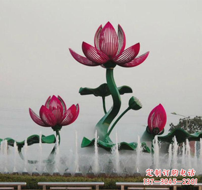 宁波不锈钢莲花雕塑