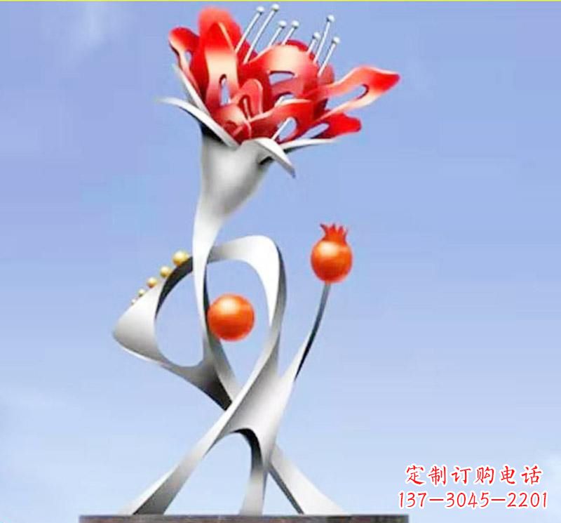 宁波不锈钢植物莲花花朵雕塑