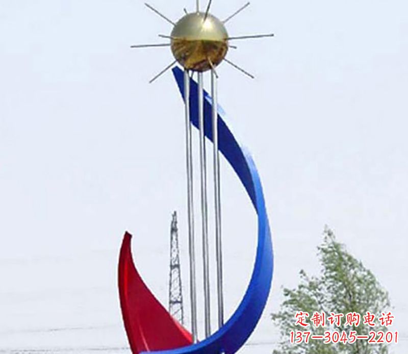 宁波流动的美——不锈钢飘带雕塑