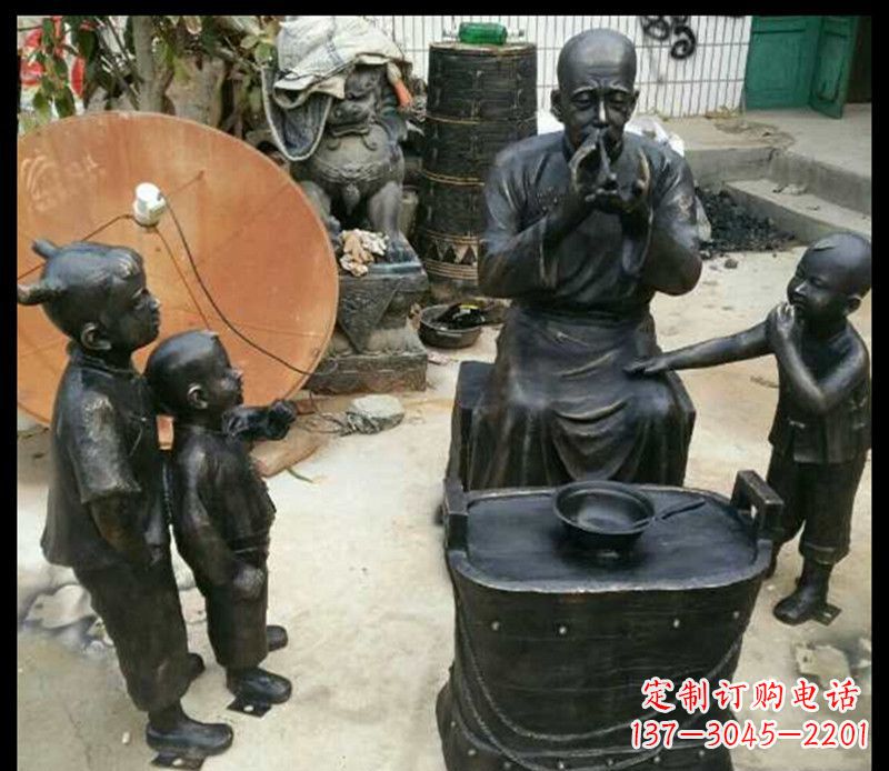 宁波糖果街上的铜雕精灵