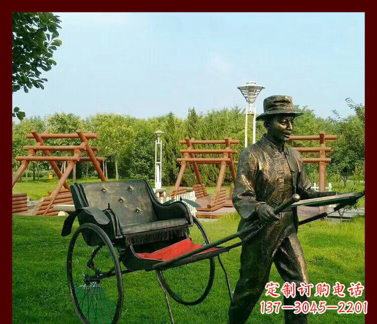 宁波细说黄包车夫人雕塑