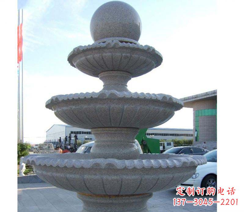 宁波财源滚滚石雕风水球喷泉雕塑 (2)