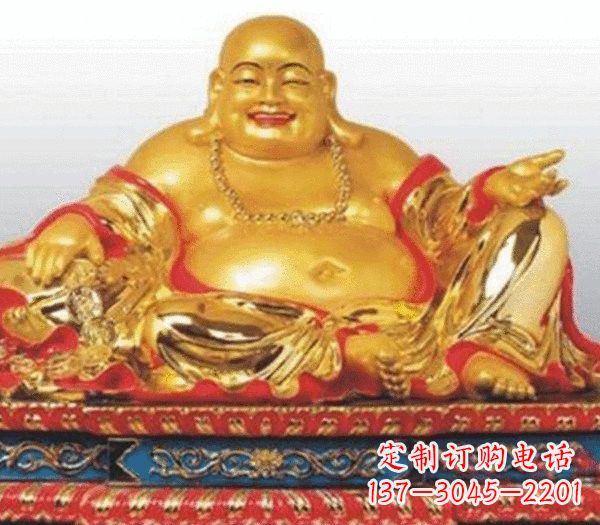 宁波彩绘弥勒佛铜雕