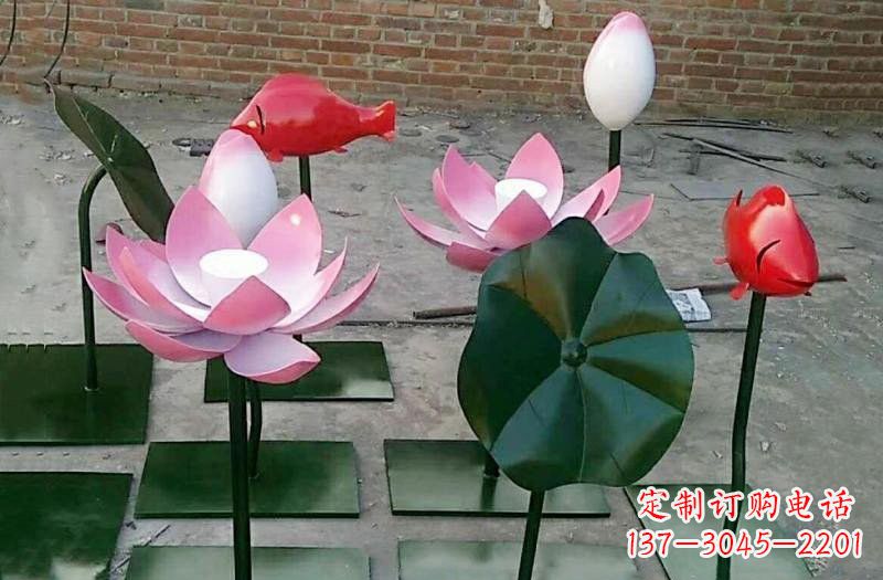 宁波彩色不锈钢鲤鱼雕塑传承古典文化的艺术之作