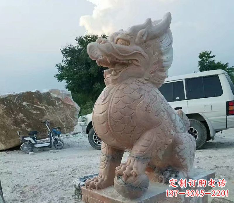 宁波麒麟雕塑象征传统文化的精灵