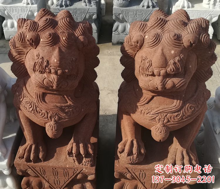 宁波踩球狮子门口镇宅石雕