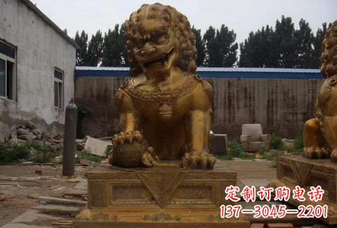 宁波静谧的狮子雕塑精美的工艺与精神传承