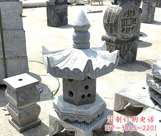 宁波美丽的草坪大理石雕塑石灯