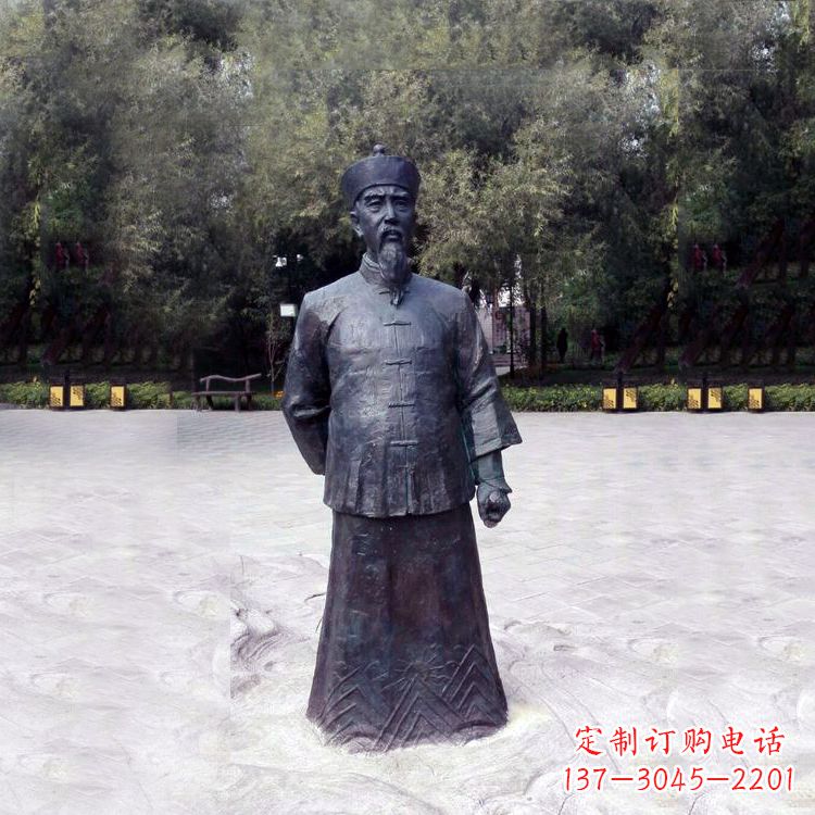 宁波曾国藩铜像中国晚清名臣的荣耀