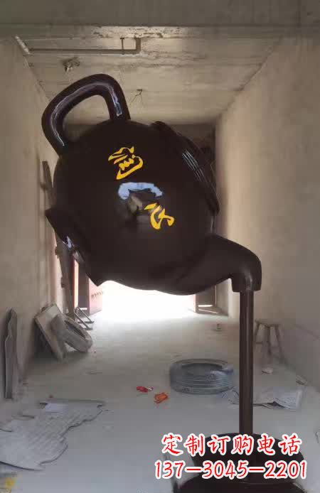宁波精美茶壶铜雕,让你赏心悦目