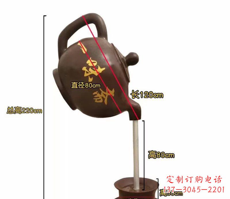 宁波茶壶喷泉铜雕古朴简约的古典风格