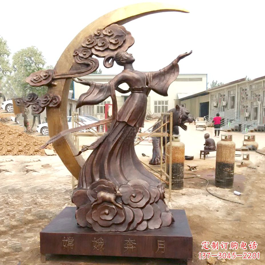 宁波绚丽嫦娥-神话中的上古美女雕像