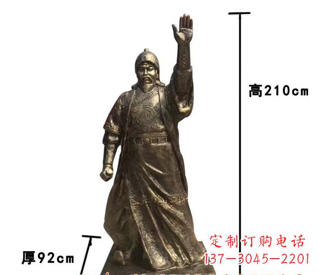 宁波成吉思汗象征蒙古民族英雄气概的铜雕