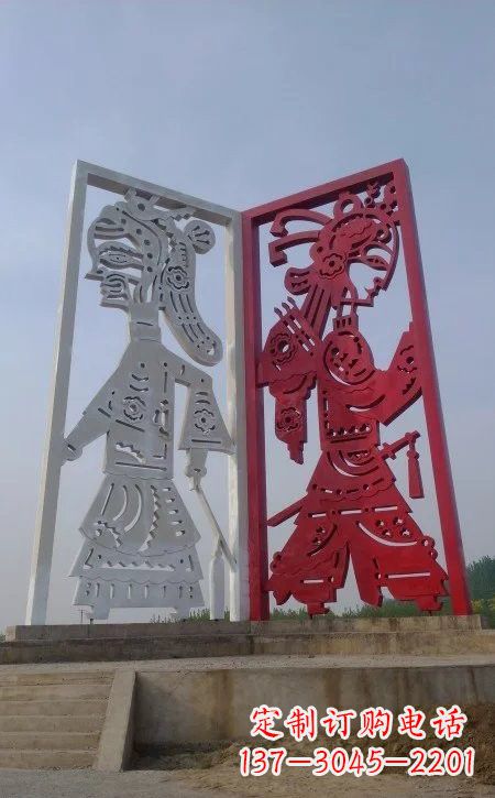 宁波城市大型皮影戏剪纸雕塑