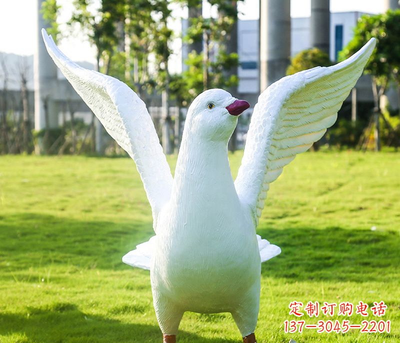 宁波和平鸽雕塑传递和平信息
