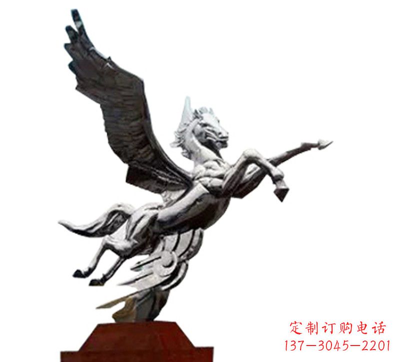 宁波城市飞马不锈钢雕塑像