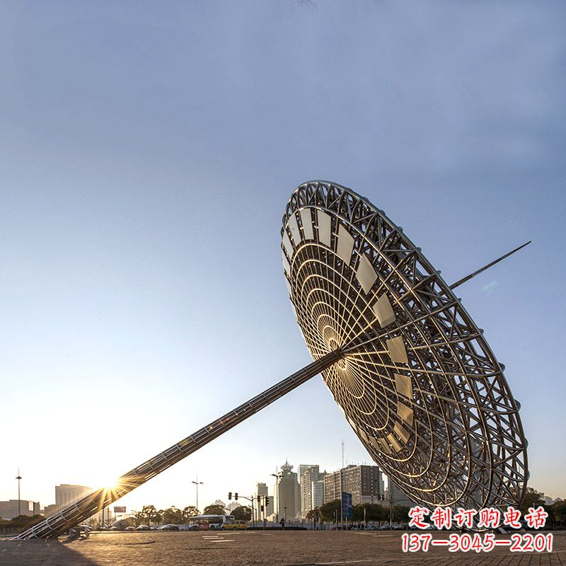 宁波引领城市风采的大型不锈钢创意日晷雕塑