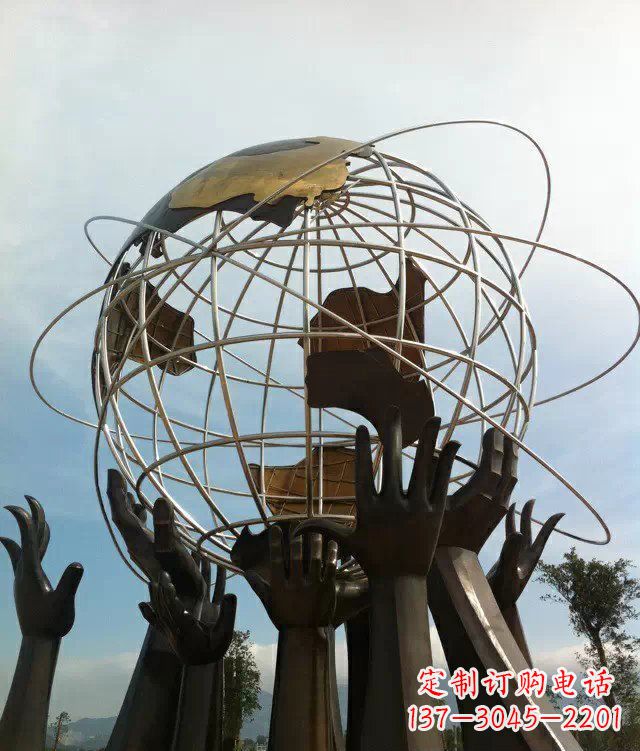 宁波石家庄的地球雕塑一个城市的精神象征