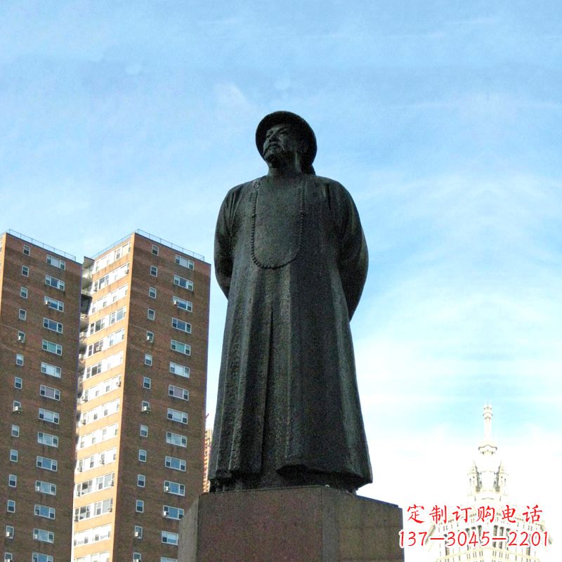 宁波城市文化名人大型林则徐铸铜雕塑