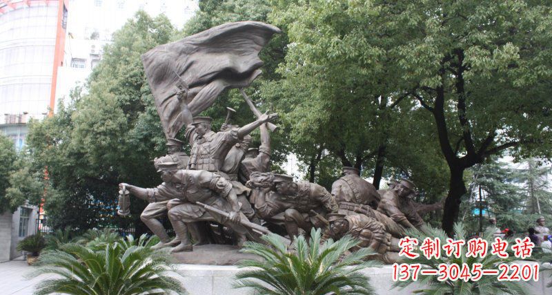 宁波革命战士的英勇雕塑
