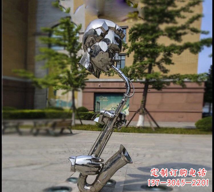 宁波不锈钢萨克斯雕塑——展示音乐家的精神