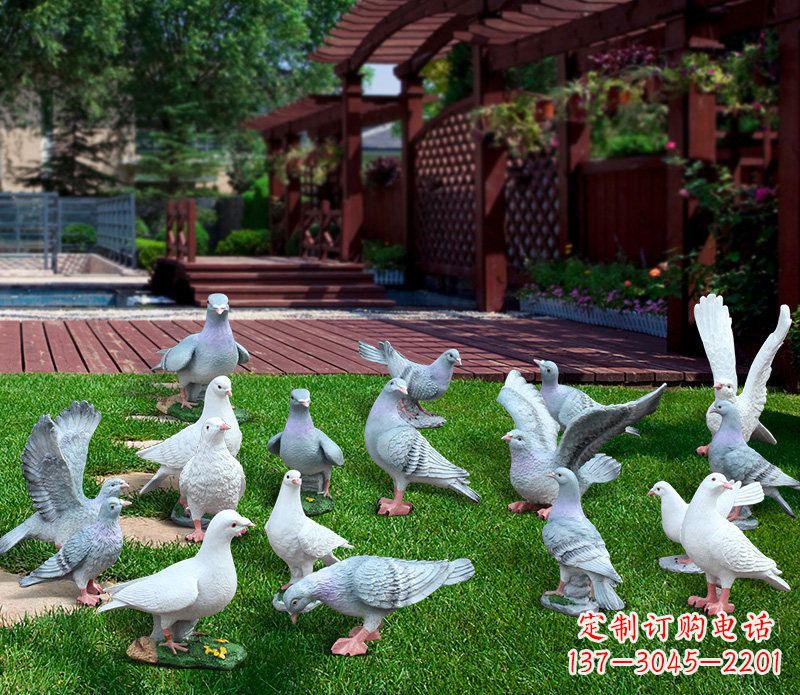 宁波抽象鸽子雕塑象征着和平的艺术作品