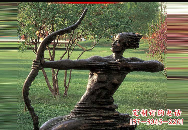 宁波古代神话中的后羿雕塑