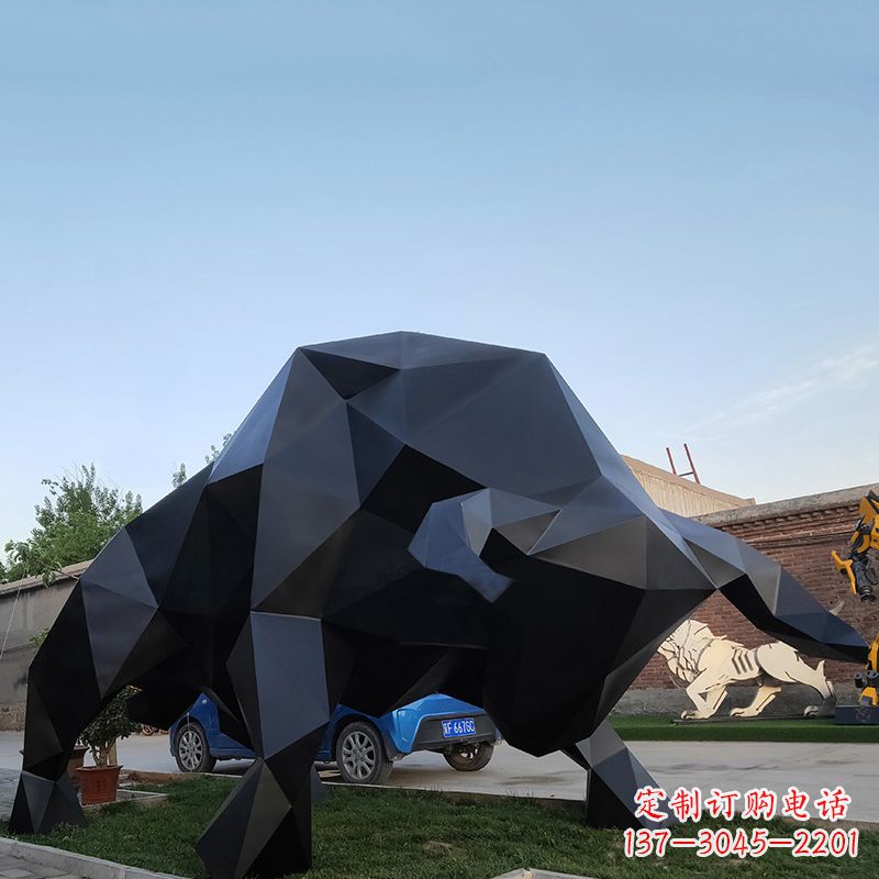 宁波华尔街牛大型玻璃钢动物雕塑