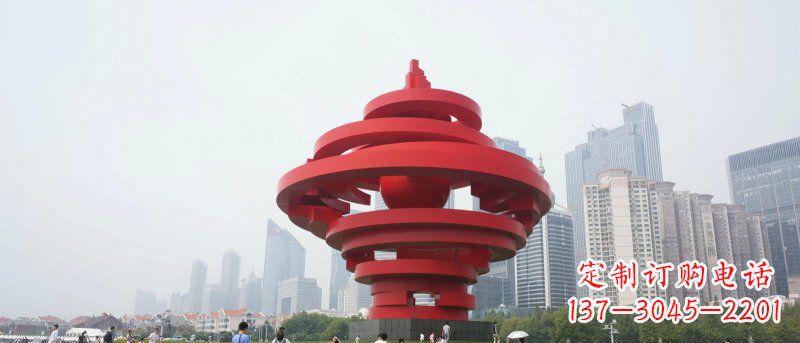 宁波火炬雕塑标志五月风光