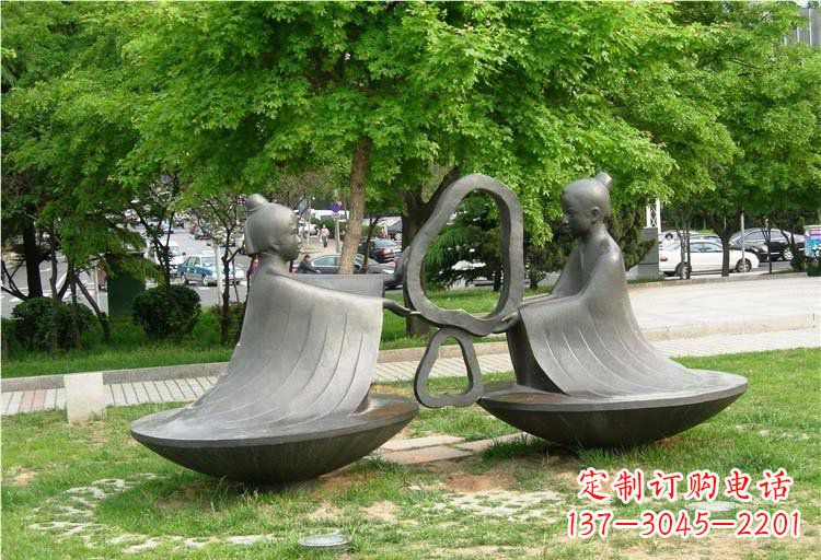 宁波抽象孔融让梨铜雕