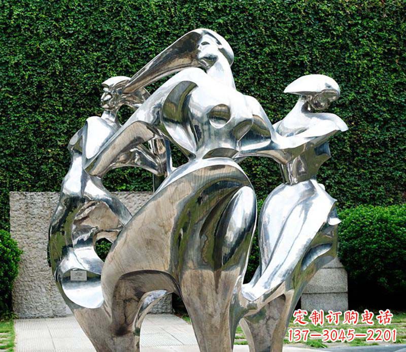 宁波抽象女人不锈钢景观雕塑