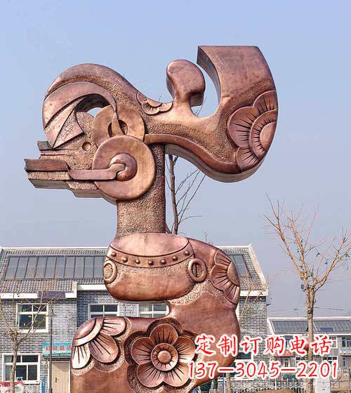 宁波抽象皮影戏人物铜雕