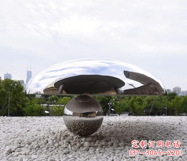 宁波创意蘑菇不锈钢雕塑