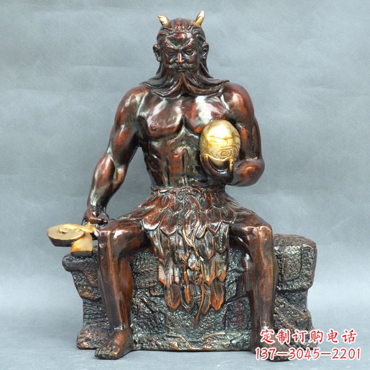 宁波神农大帝坐姿雕塑像