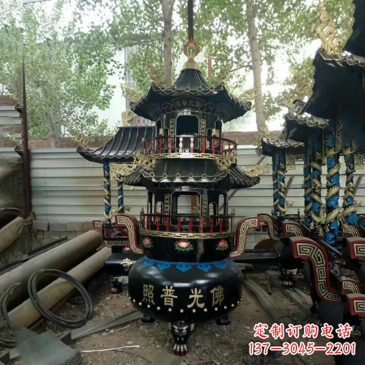 宁波纯铜香炉雕塑