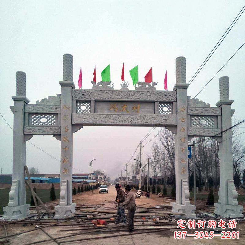 宁波传承古老石牌坊雕塑