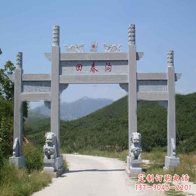 宁波村落中的牌坊雕塑传承民间文化